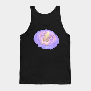 Ballet Toe Shoes and Tutu (Black Background) Tank Top